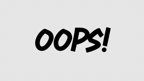 Comic word oops graphic animation. Alpha channel Stock Footage 297547233
