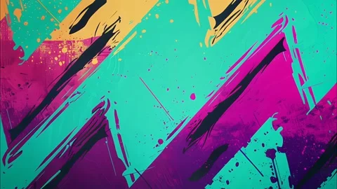 Comic Zig-Zag Hand-Drawn Strokes Vibrant Pattern Loop Stock Footage 315211900