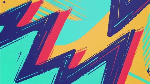 Comic Zig-Zag Pattern FX Hand-Drawn Stroke Animation Loop Stock Footage 315212059