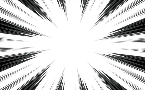 Comic Zoom Black Line Background Vector Illustration Stock Illustration