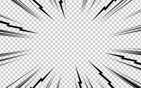 Comic zoom explosion in transparent background. vector illustration. Stock Illustration