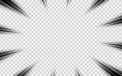 Comic zoom explosion in transparent background. vector illustration. Stock Illustration
