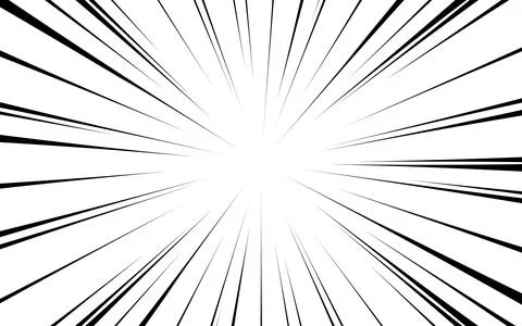 Comic zoom lines background for manga art, magazines, advertising. Stock Illustration