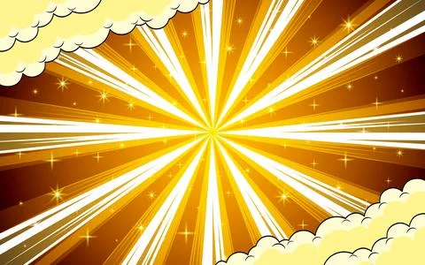 Comic Zoom Lines Background Vector Illustration. Stock Illustration