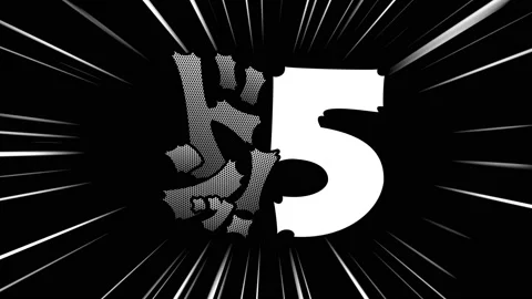 A comical cartoon style countdown video. Bold font. 動画素材 162207025