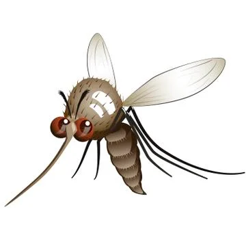 Comical mosquito. Stock Illustration