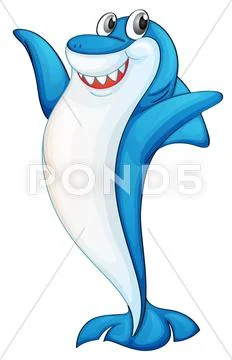 Comical shark illustration Stock Illustration