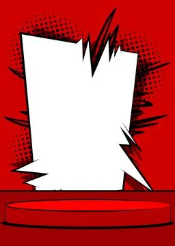 Comics abstract platform for mockup presentation. Comic Book product podium.. Stock-Illustration