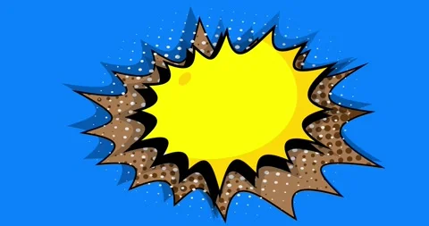 Comics background on blue animation Stock Footage 334158893