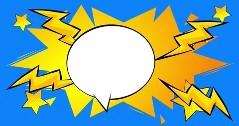 Comics background on blue Stock Footage 334158907