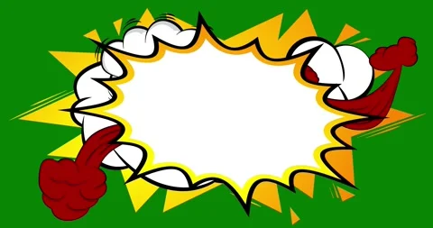 Comics background on green animation Stock Footage 334270712
