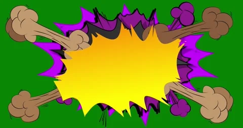 Comics background on green video Stock Footage 334270704