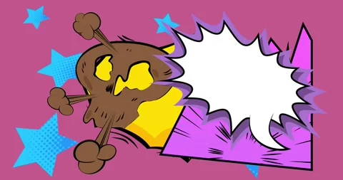 Comics background on pink Stock Footage 334356499