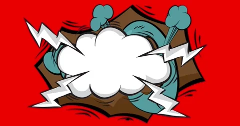 Comics background on red animation Stock Footage 334516296