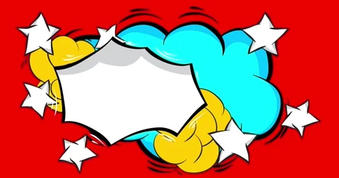 Comics background on red Stock Footage 334516315