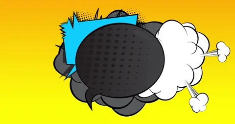 Comics background on yellow animation Stock Footage 334696708