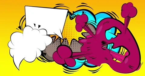 Comics background on yellow video Stock Footage 334696714