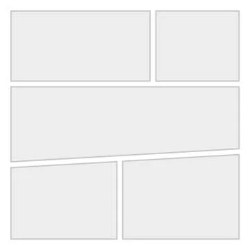 Comics blank layout template background. Vector Stock Illustration