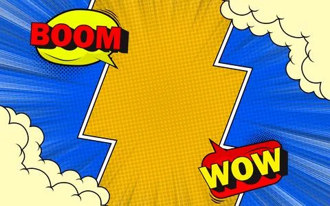 Comics book background in different colors. Blank template background. Pop .. Stock Illustration