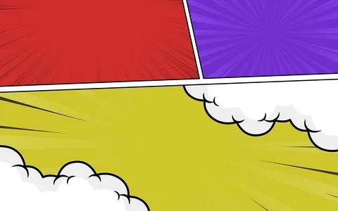 Comics book background in different colors. Blank template background. Pop .. Stock Illustration