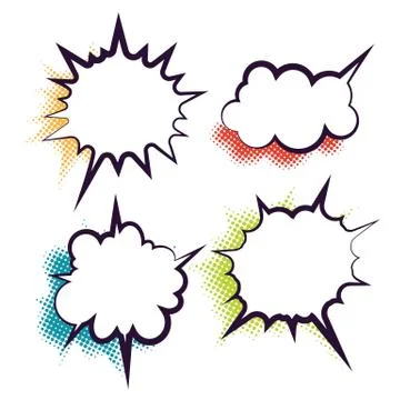 Comics book dialog empty cloud Stock Illustration