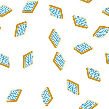 Comics book isometric icon seamless pattern color Stock-Illustration