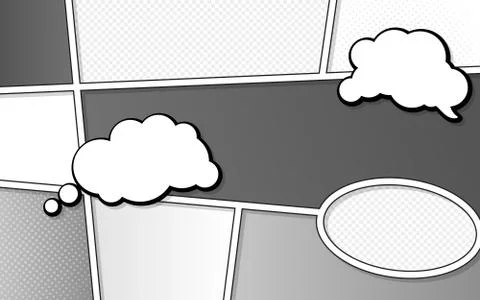 Comics book page. Pop art style Stock Illustration