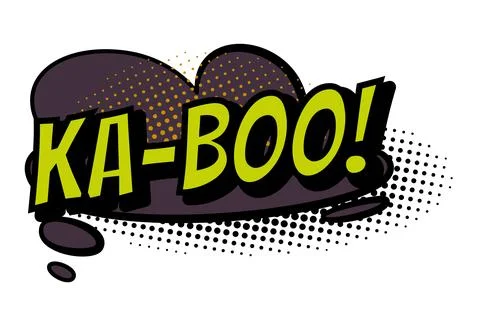 Comics book speech bubble. Colored hand drawn retro cartoon sticker. Comic text Stock Illustration