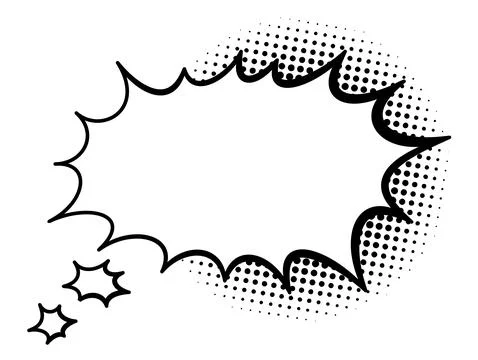 Comics book speech bubble. Speech balloon or cartoon design elements isolated on Stock Illustration