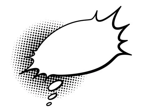 Comics book speech bubble. Speech balloon or cartoon design elements isolated on Stock Illustration