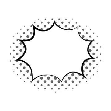 Comics book speech bubble, speech balloon or cartoon design element isolated on Stock Illustration