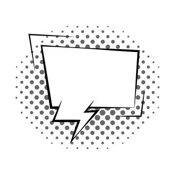 Comics book speech bubble, speech balloon or cartoon design element isolated on Stock Illustration