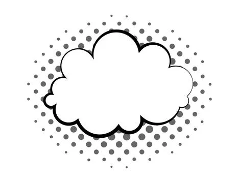 Comics book speech bubble, speech balloon or cartoon design element isolated on Stock Illustration