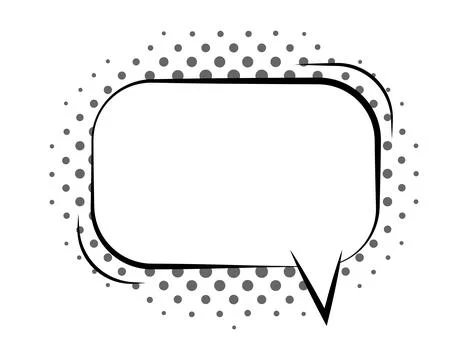 Comics book speech bubble, speech balloon or cartoon design element isolated on Stock Illustration