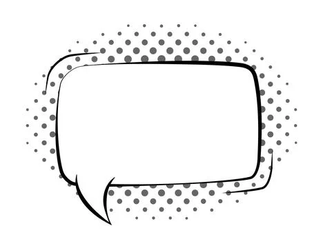 Comics book speech bubble, speech balloon or cartoon design element isolated on Stock Illustration