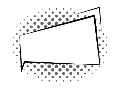 Comics book speech bubble, speech balloon or cartoon design element isolated on Stock Illustration