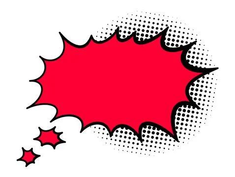 Comics book speech bubbles. Speech balloon or cartoon design element isolated on Stock Illustration