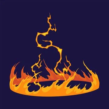 Comics boom explosion icon. Fire blast element. Explosive effect for game, comic Stock Illustration