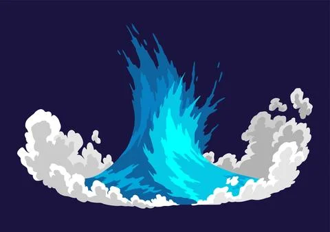 Comics boom explosion icon. Fire blast element. Explosive smoke for game, comic Stock Illustration