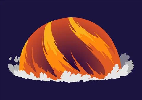 Comics boom explosion icon. Fire blast element. Explosive smoke for game, comic Stock-Illustration