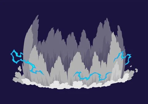 Comics boom explosion icon. Fire blast element. Explosive smoke for game, comic Stock Illustration
