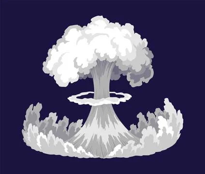 Comics boom explosion icon. Fire blast element. Explosive smoke for game, comic Stock-Illustration