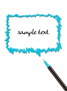 Comics bubble and pen isolated on white background Stock Illustration