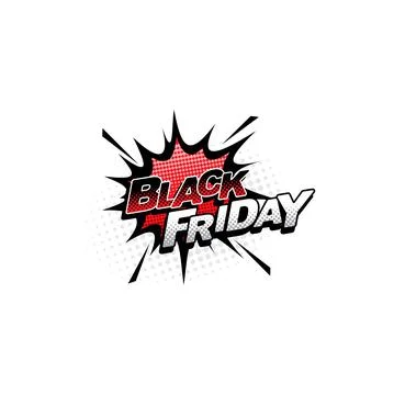 Comics bubble black friday isolated vector icon Stock-Illustration
