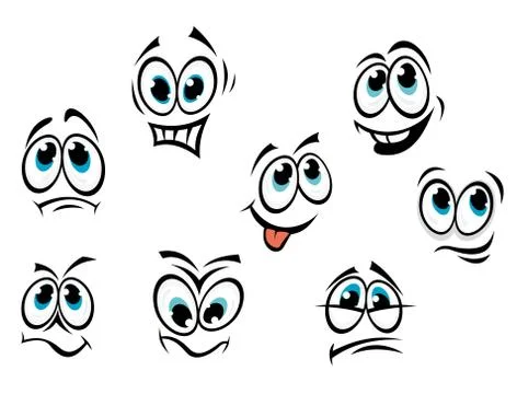 Comics cartoon faces イラスト素材