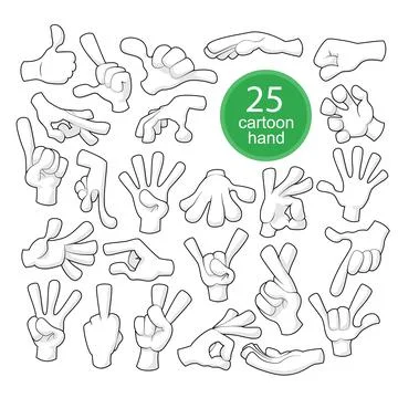 Comics Cartoon Hands Stock Illustration