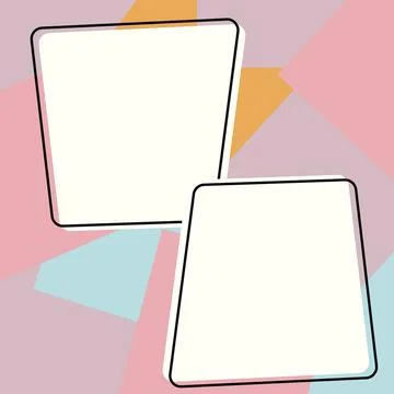 Comics Design Frames. Beautiful Photo Frame Set With Boom Bubbles For Design Stock Illustration