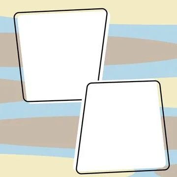 Comics Design Frames. Beautiful Photo Frame Set With Boom Bubbles For Design Stock-Illustration