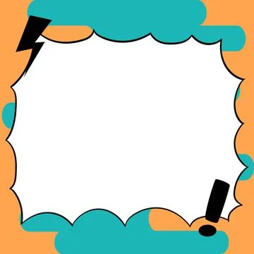 Comics Design Frames. Beautiful Photo Frame Set With Boom Bubbles For Design Stock Illustration