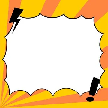 Comics Design Frames. Beautiful Photo Frame Set With Boom Bubbles For Design Stock-Illustration